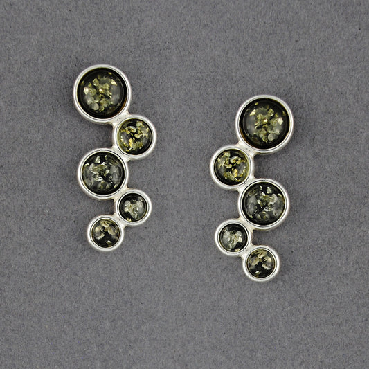 Green Amber Dots Earrings