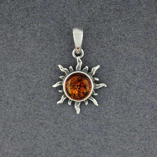 Amber Small Sun Pendant