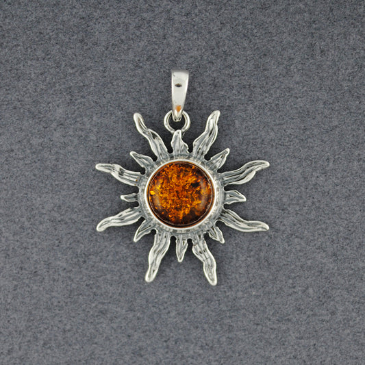 Amber Large Sun Pendant