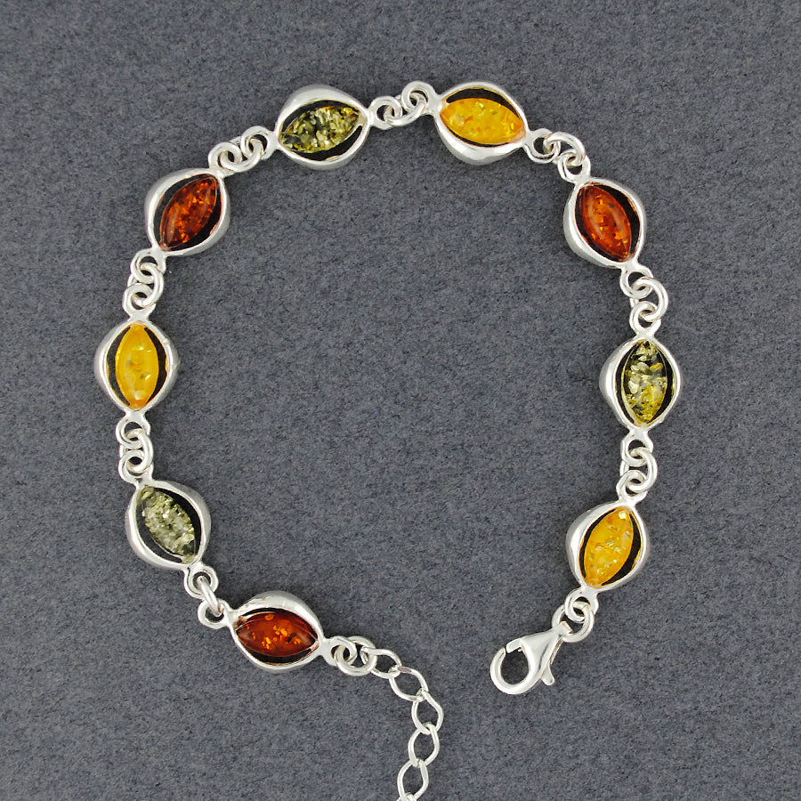 Multi Amber Open Marquis Bracelet