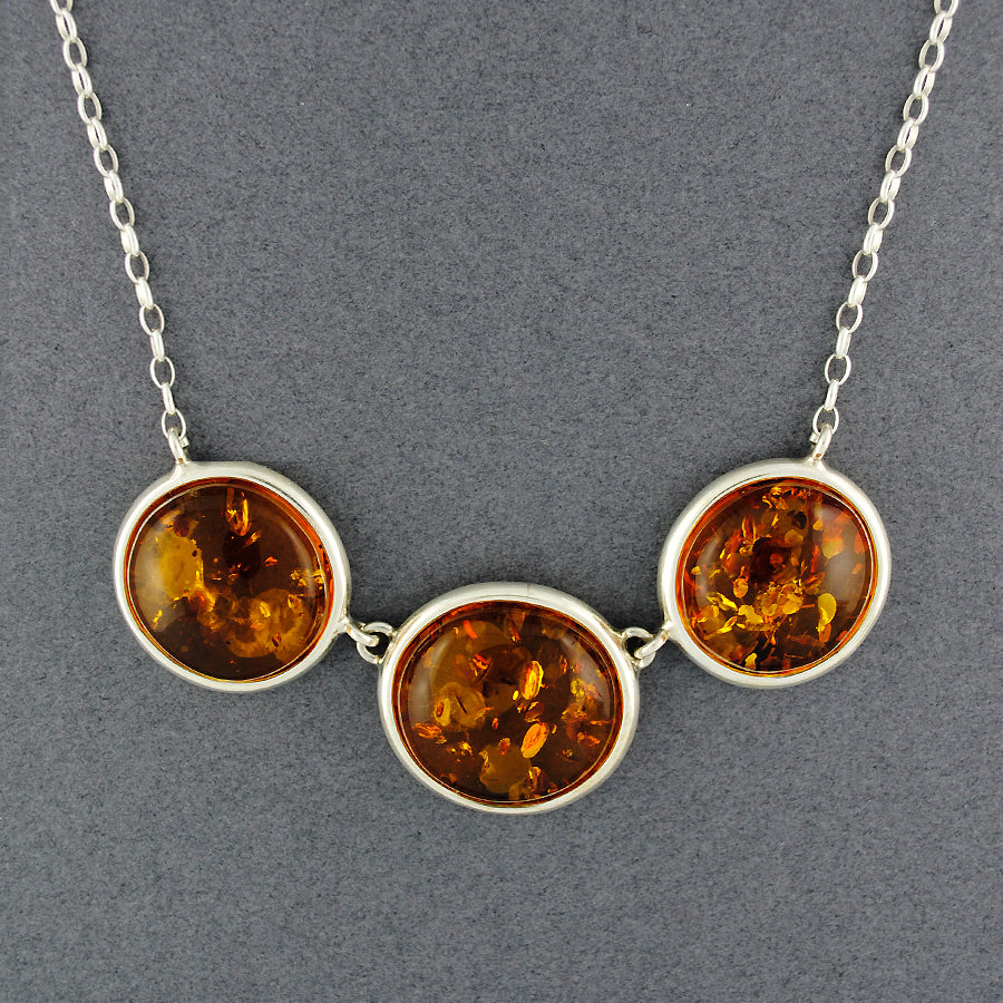 Amber Three Circle Necklace