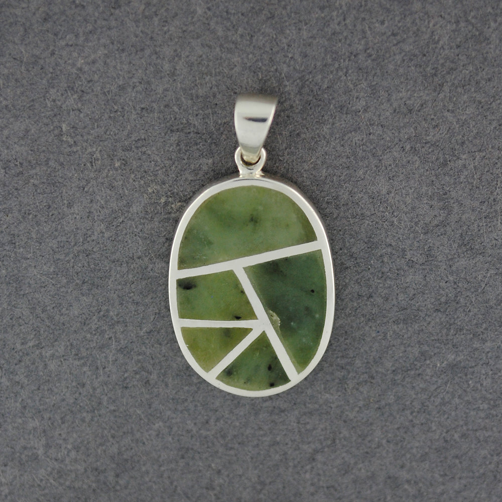 Sterling Silver Alaskan Jade Mosaic Pendant