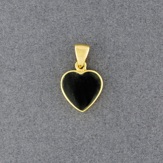 Gold Vermeil Alaskan Jade Heart Pendant