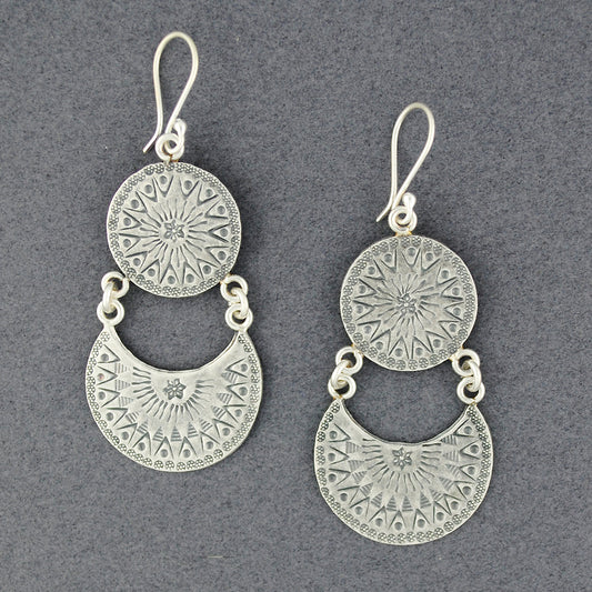 Hill Tribe Silver Enlightenment Dangle Earrings