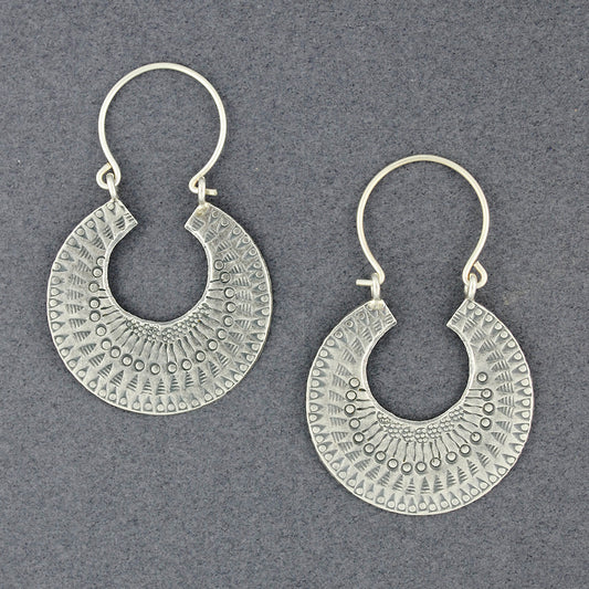 Hill Tribe Silver Sacred Path Hoop Earrings