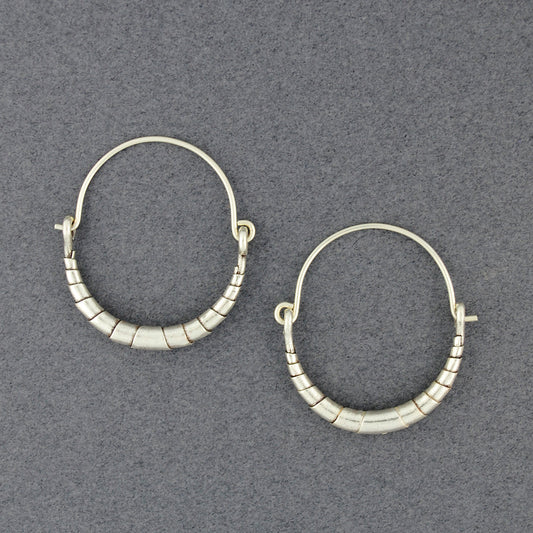 Hill Tribe Silver Door Knocker Hoop Earrings