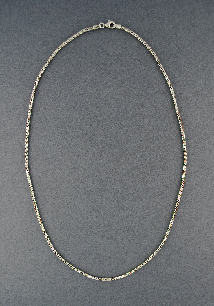 Sterling Silver Oxidized Wheat Chain