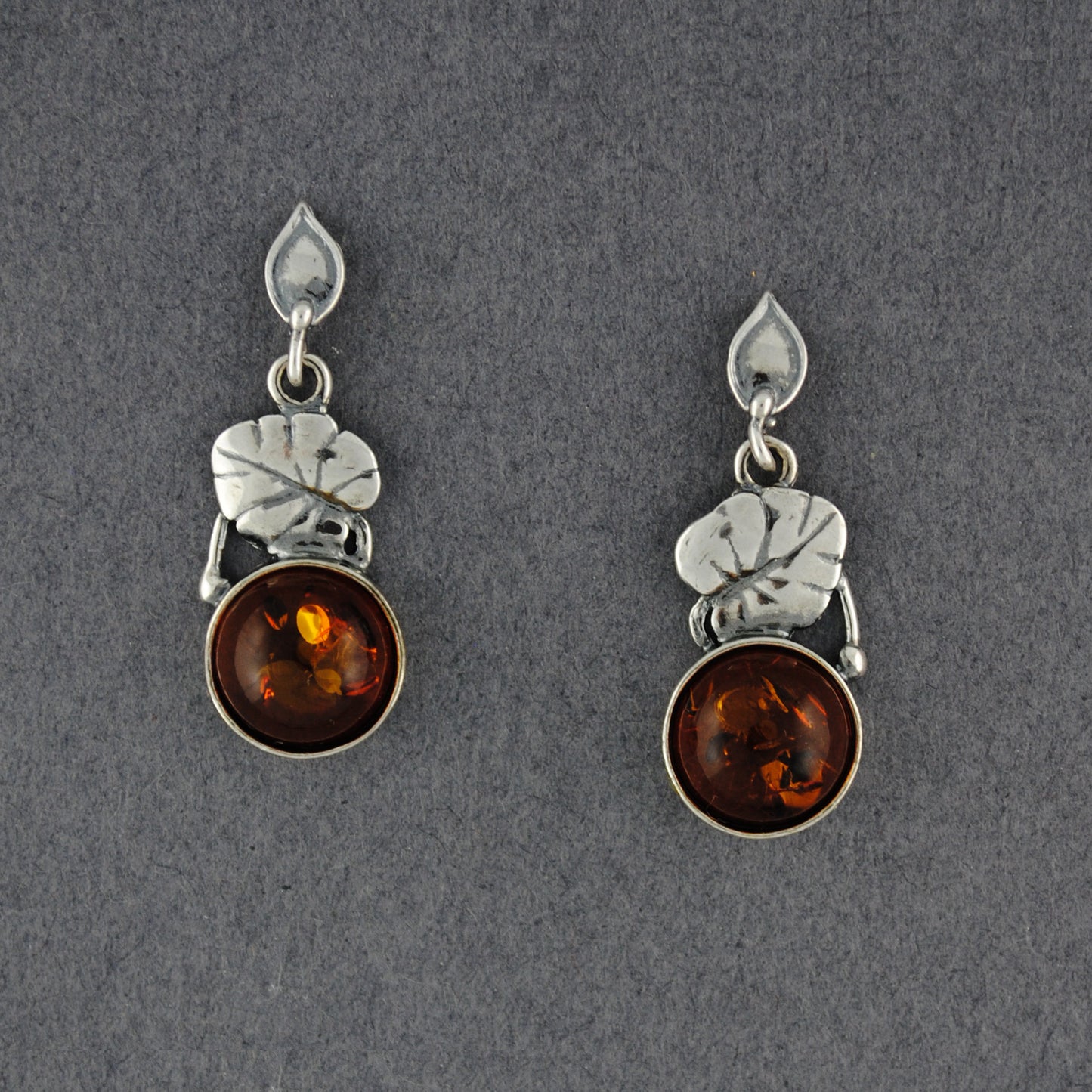 Amber Vine Post Dangle Earrings