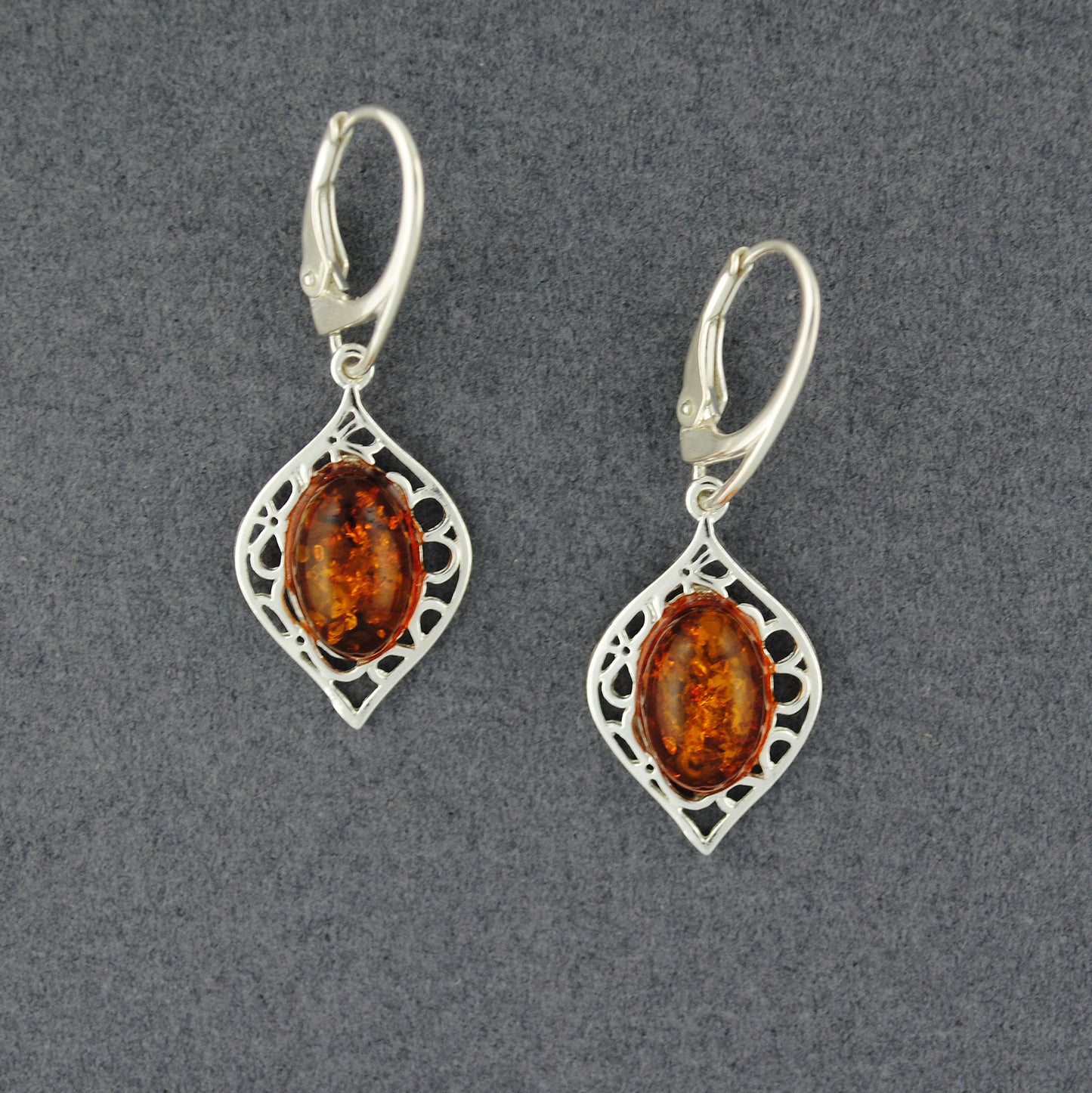 Amber Cutout Marquis Earrings