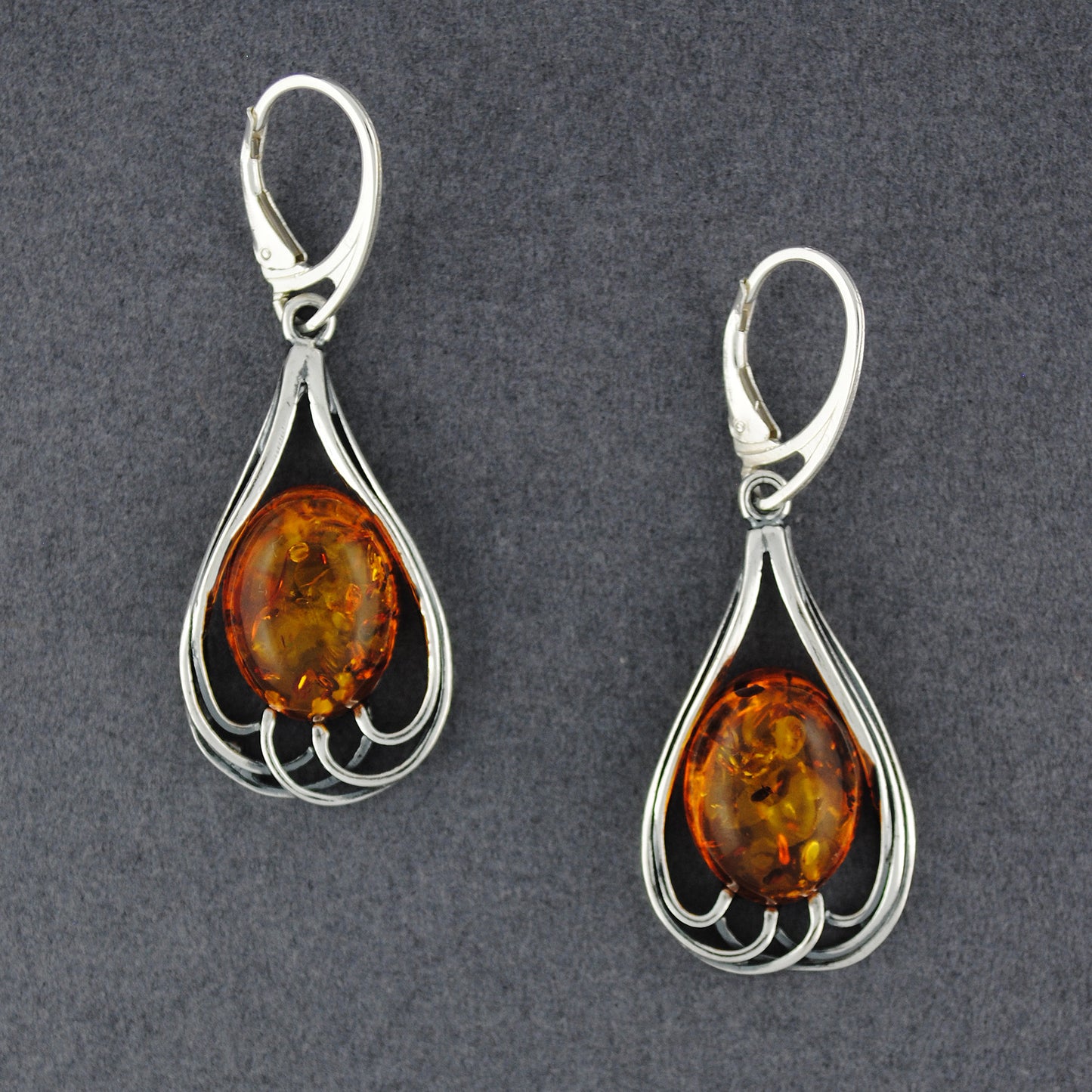 Amber Large Looped Teardrop Earrings