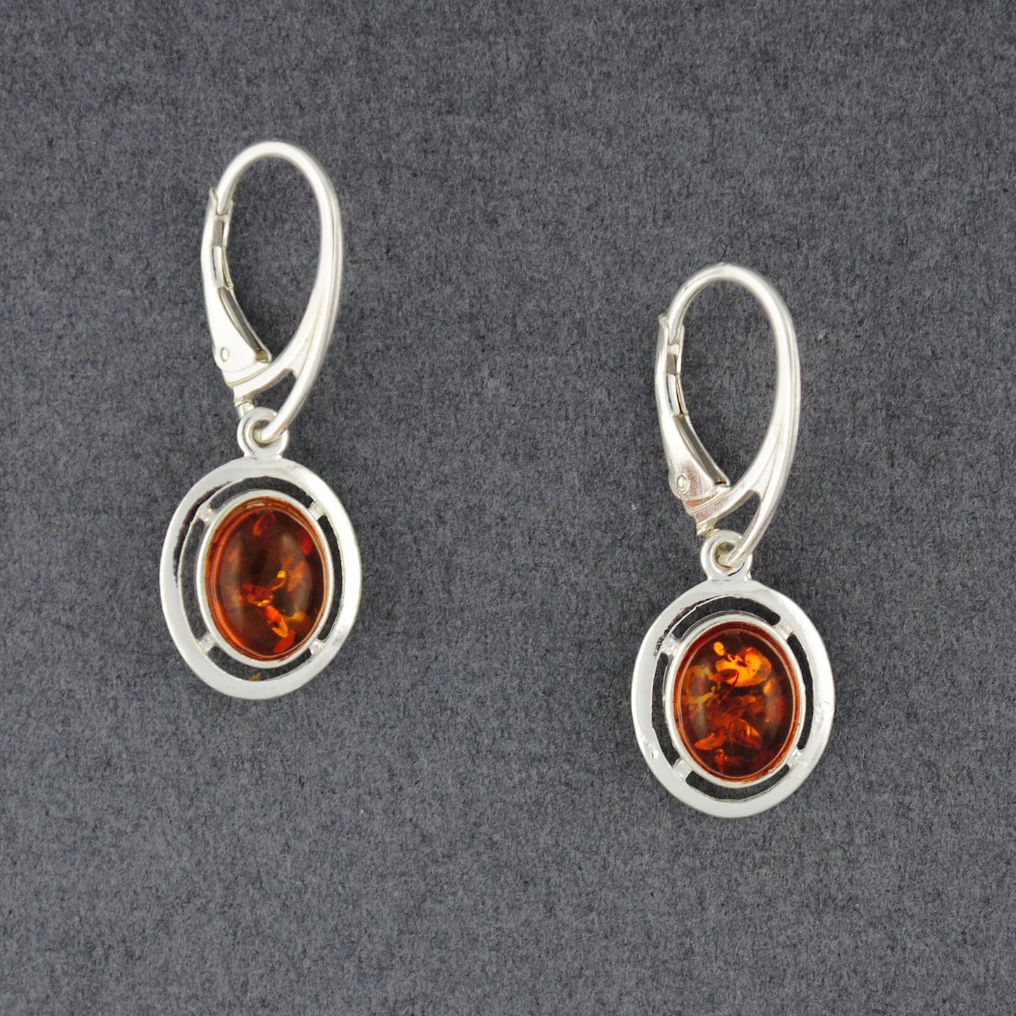 Amber Cut Oval Earrings