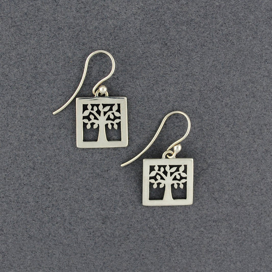 Square Tree of Life Earrings