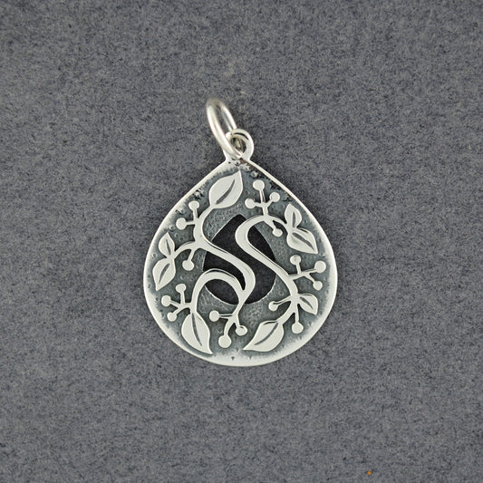 Ornate Teardrop Vine Pendant