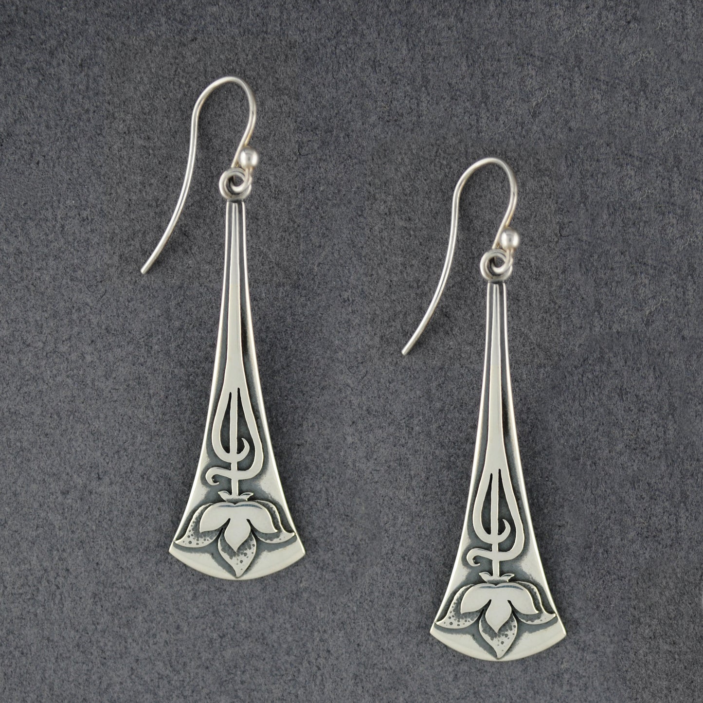 Long Lotus Earrings