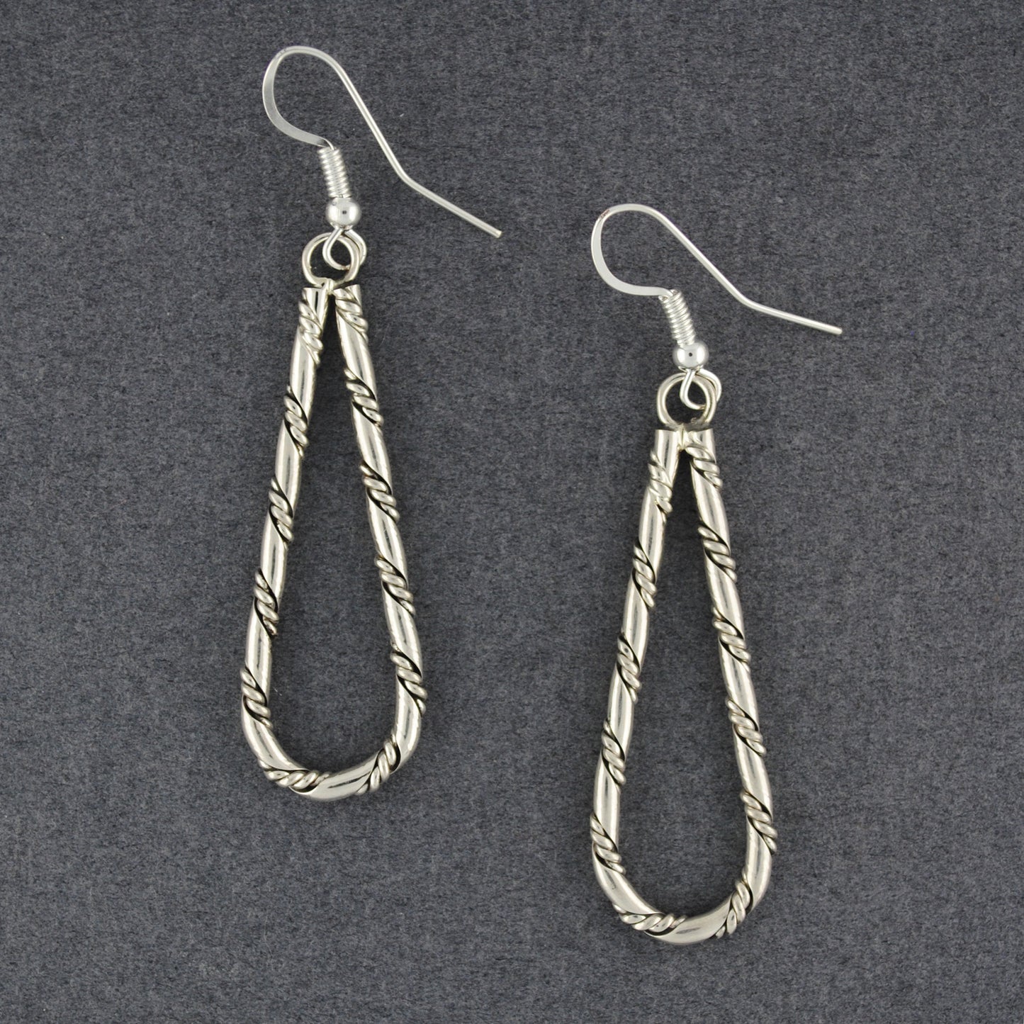 Sterling Silver Twisted Loop Earrings