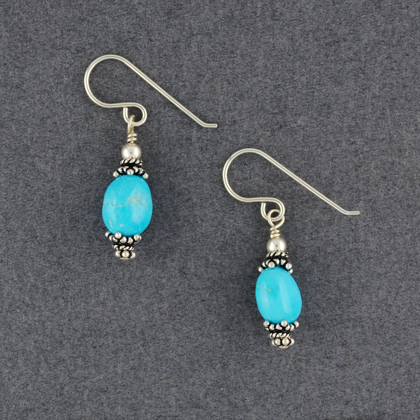 Sterling Silver Turquoise Bead Earrings