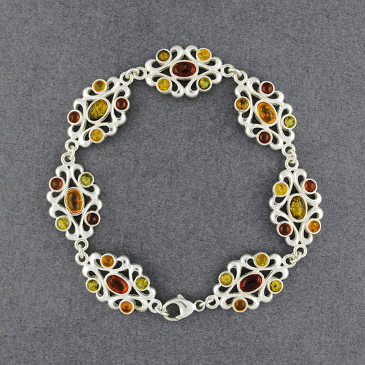 Multi Amber Medallion Bracelet