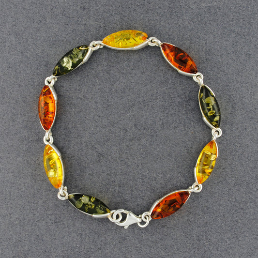 Multi Amber Large Marquis Bracelet
