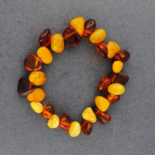 Multi Amber Teardrop Beaded Braclet