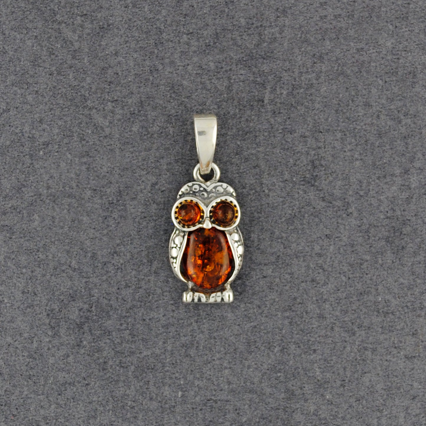 Amber Small Owl Pendant