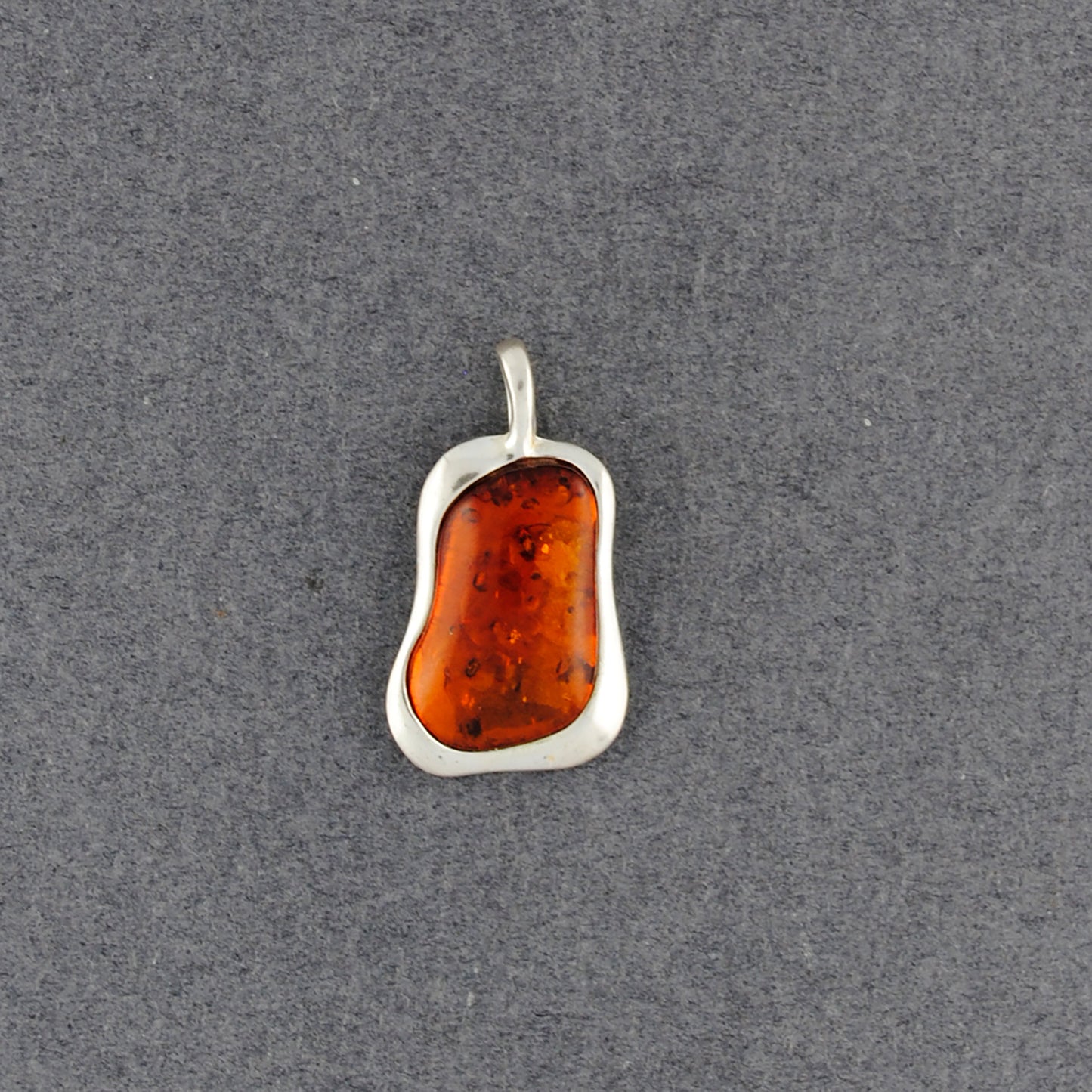 Amber Natural Drop in Frame Pendant