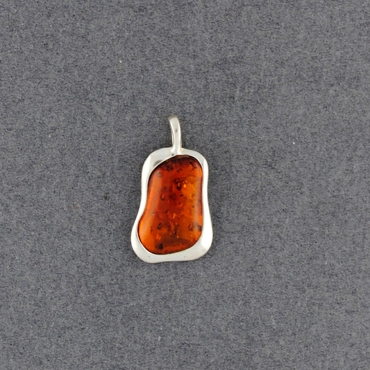 Amber Natural Drop in Frame Pendant