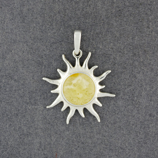 Butterscotch Amber Sun Pendant