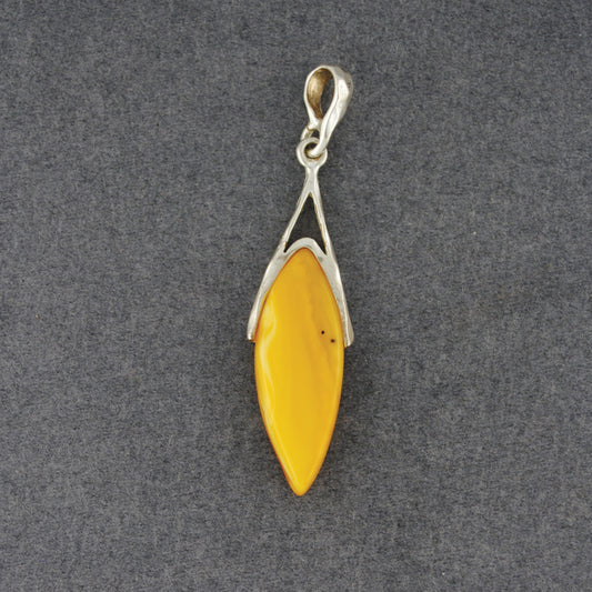 Butterscotch Amber Long Drop Pendant
