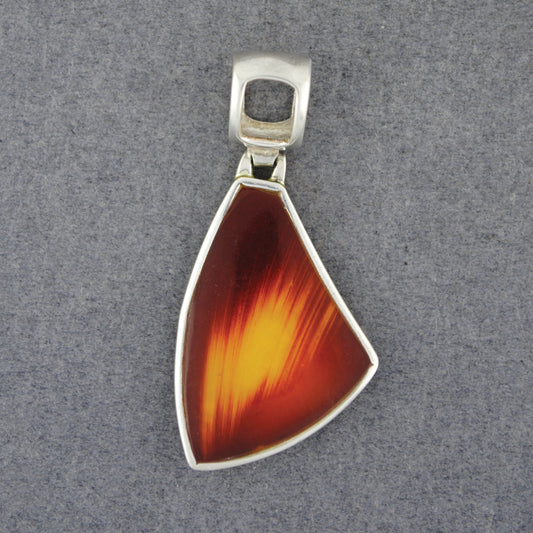 Amber  Reversable Triangle Pendant