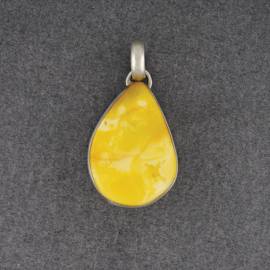 Butterscotch Amber Teardrop Pendant