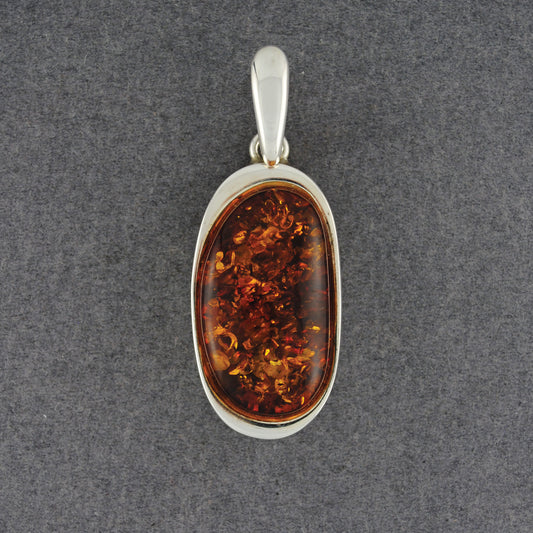 Amber Mod Oval Pendant