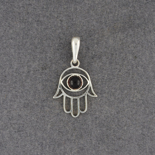 Amber Hamsa Pendant