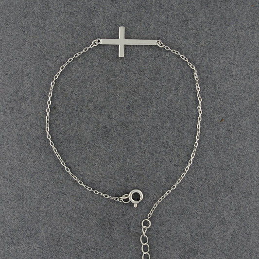 Sterling Silver Cross Bracelet