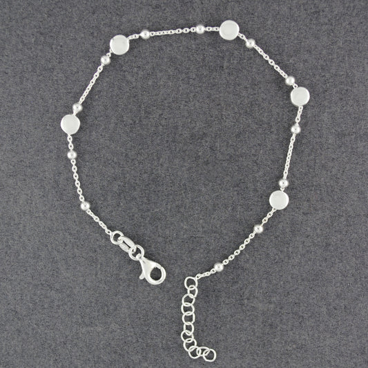 Sterling Silver Discs & Dots Bracelet