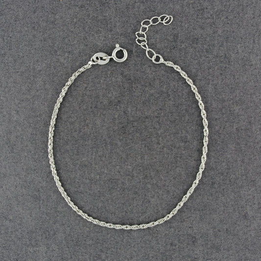 Sterling Silver Light Rope Bracelet