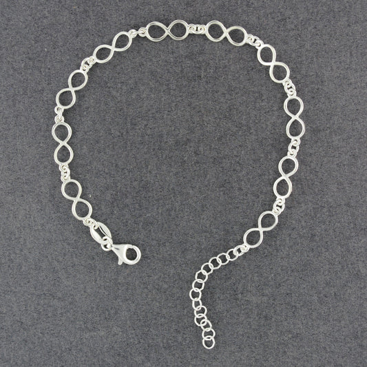 Sterling Silver Small Infinity Link Bracelet