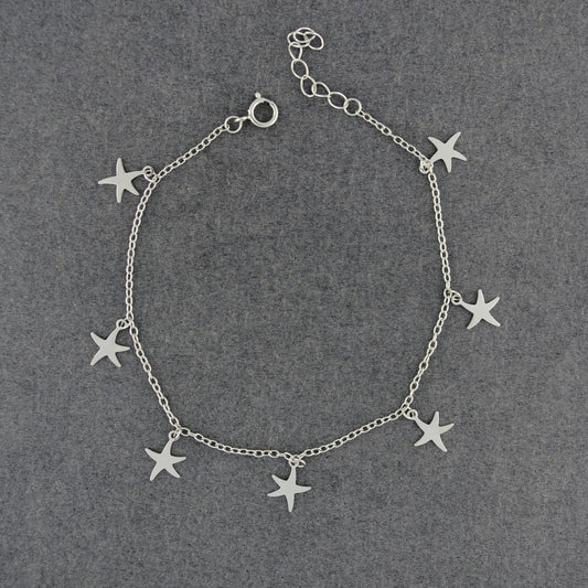 Sterling Silver Starfish Charm Bracelet