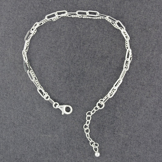 Sterling Silver Double Chain Bracelet