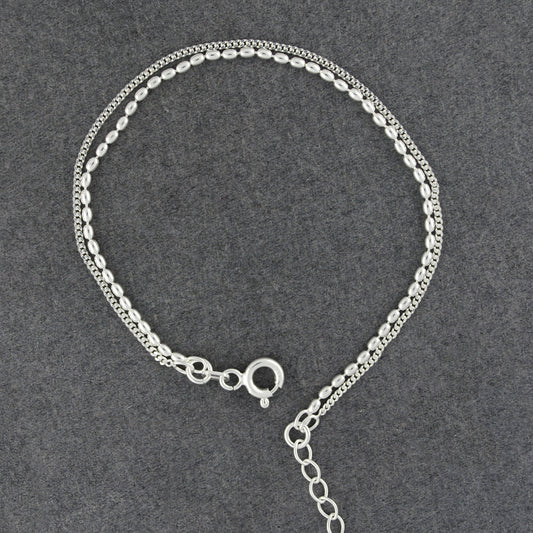 Sterling Silver Double Chain Bracelet