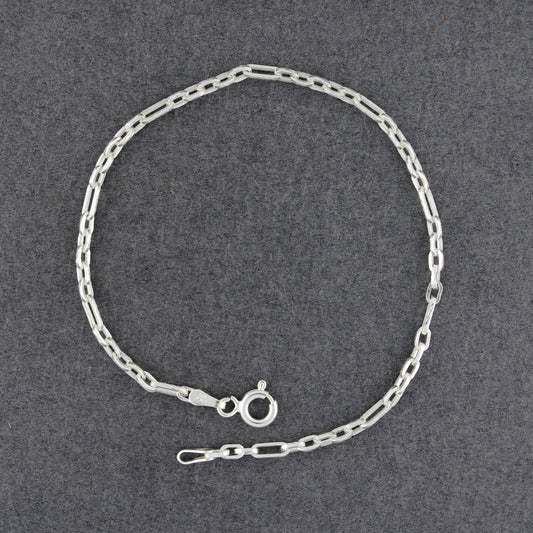 Sterling Silver Diamond-Cut Chain Bracelet