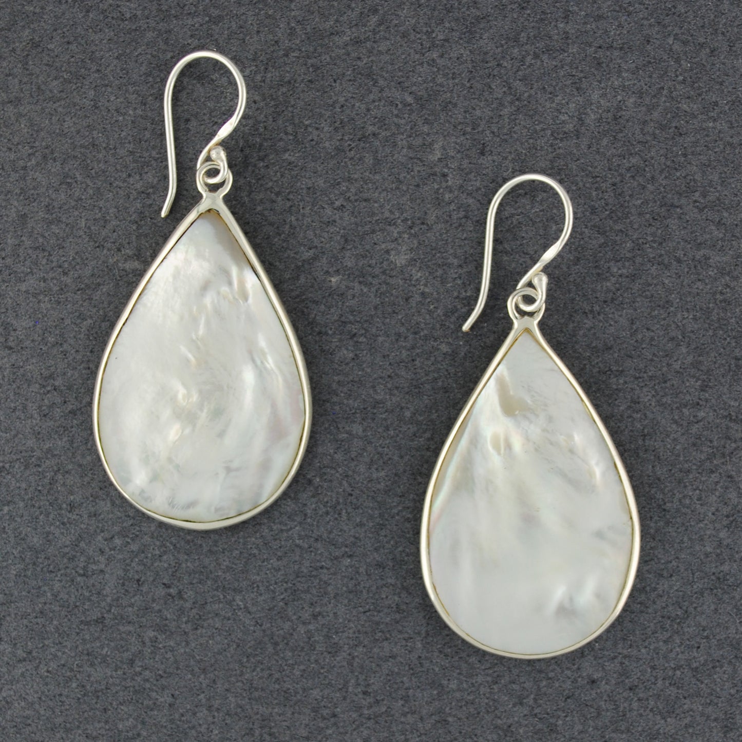 Mother of Pearl Bezel Teardrop Earrings