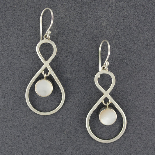 Mother of Pearl Infinity Earrings