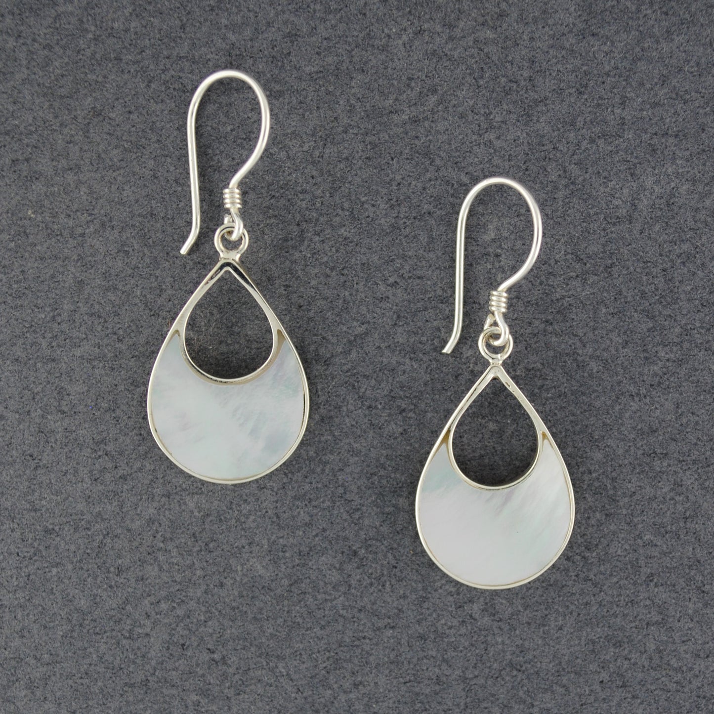 Mother of Pearl Open Teardrop Earrings