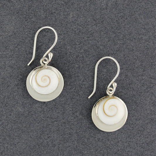 Shiva's Eye Off Set Circle Earrings