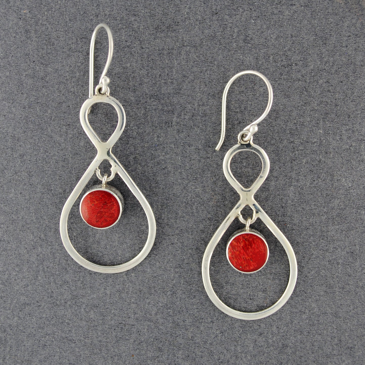 Coral Infinity Earrings