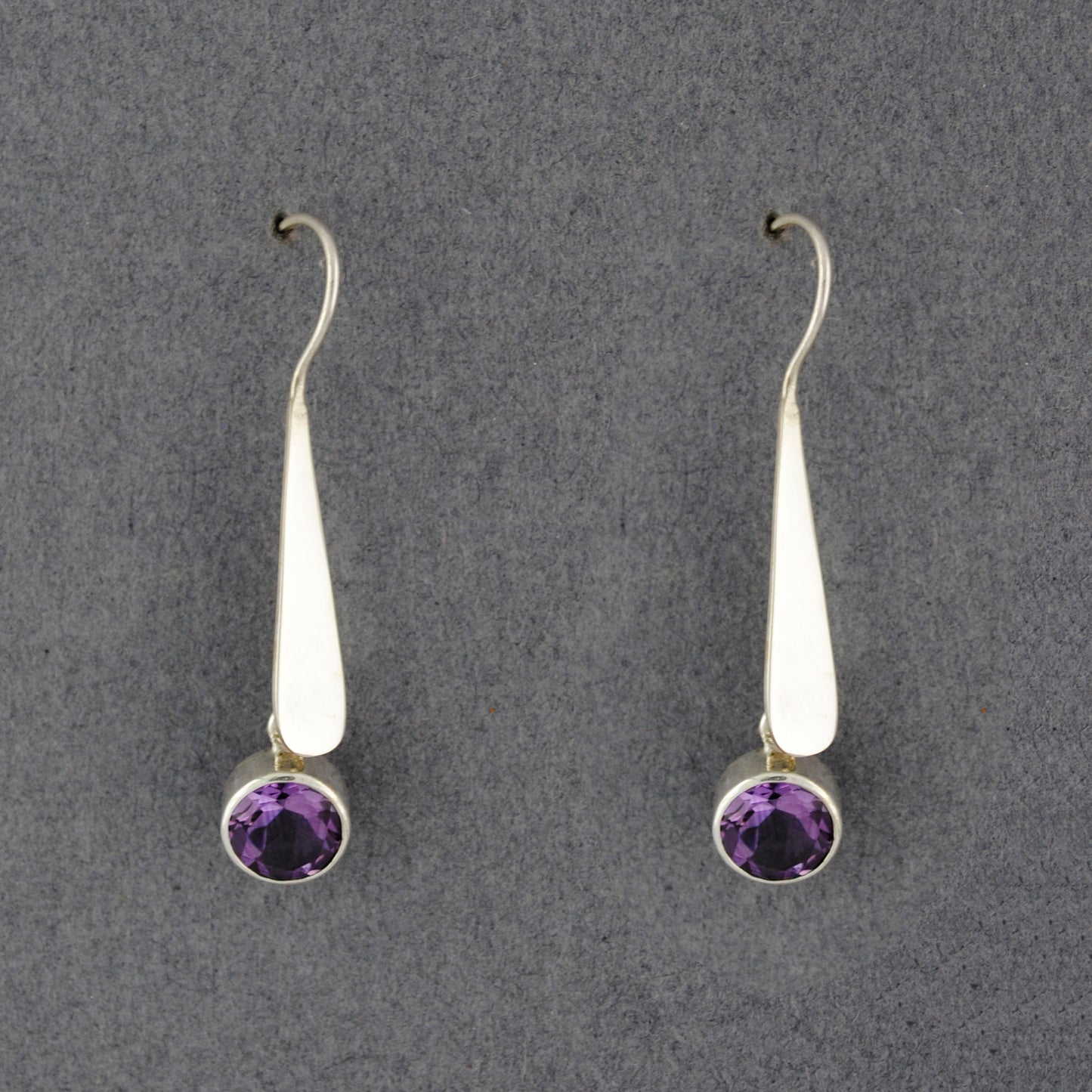 Amethyst Long Drop Earrings