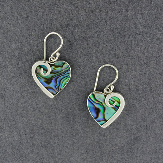 Abalone Heart Earrings
