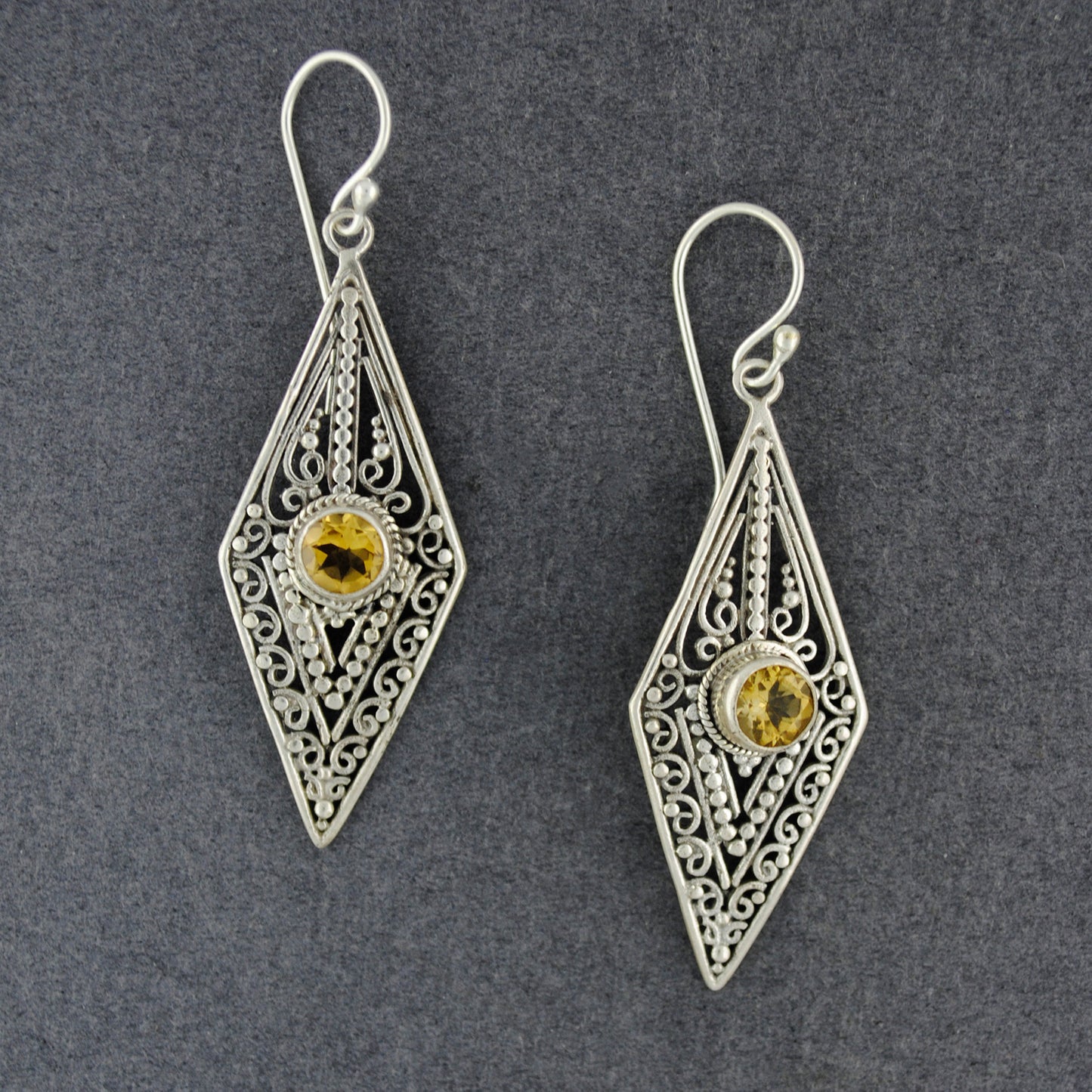 Citrine Fancy Dangle Earrings
