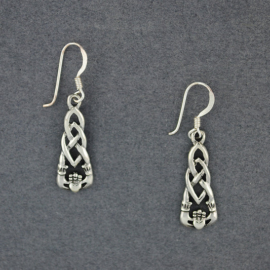 Sterling Silver Claddagh Knot Earrings