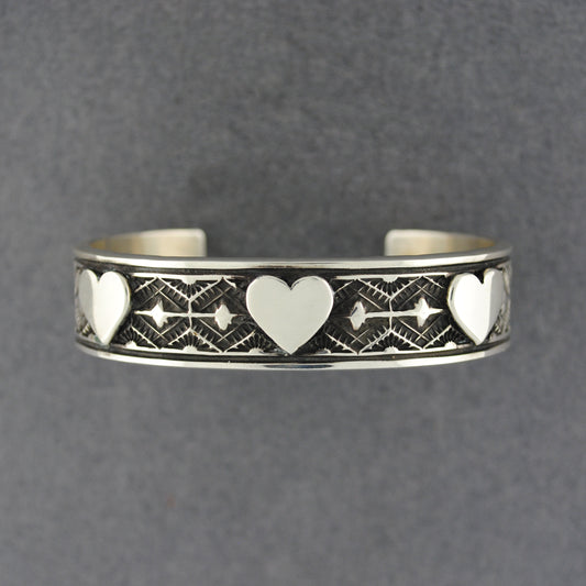 Christian Tom Heart Cuff Bracelet - Navajo